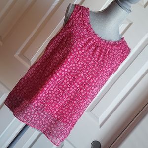 Elle, pink pattern top